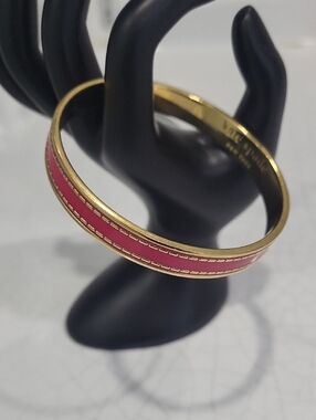 kate spade Gold-tone Bracelet with Bright Pink Enamel Inlay